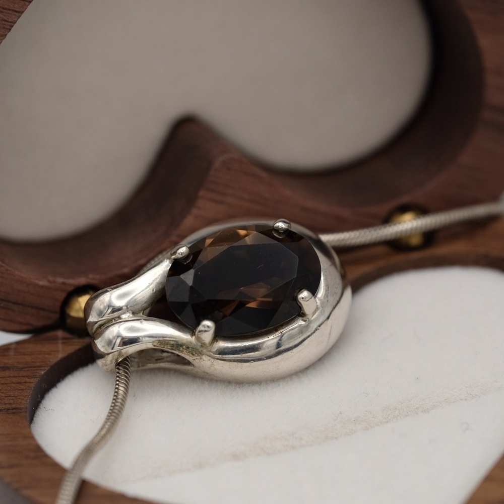Paolo Romeo Pendant On 12.43 G Sterling Silver Omega Chain Gorgeous